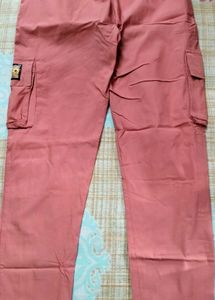 Stylish Peach New Cargo Pants
