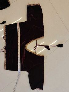 Black And Velvet Saree Blouse Combo