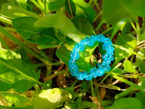 Blue Beaded Ring
