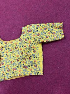 Yellow Embroidered Blouse