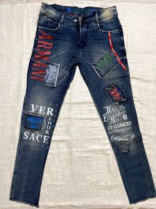 Fancy Funky Jeans Blue Slim Fit Denim Pants