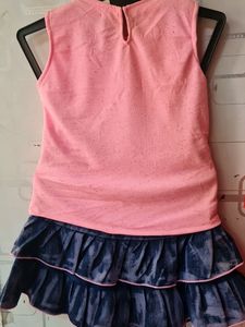 Skirt Top Denim For Kids