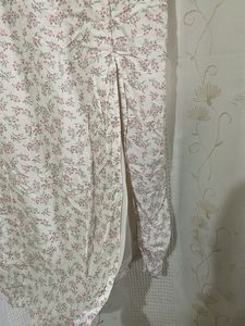 pink floral midi dress