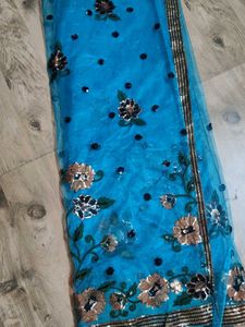 Blue Embellished saree 💙✨✨