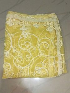 Embroidered Net Dupatta