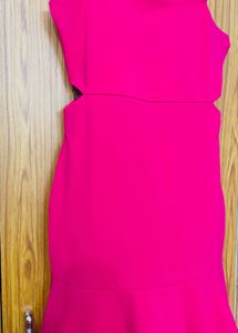 Hot Pink Cutout Mini Dress