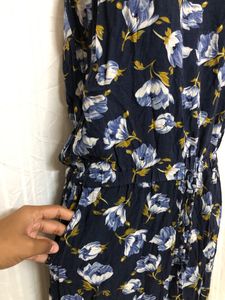 Blue Printed Jumpsuits