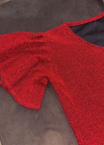 Red Puff Sleeve Top