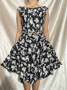 Black Floral Printed Dress