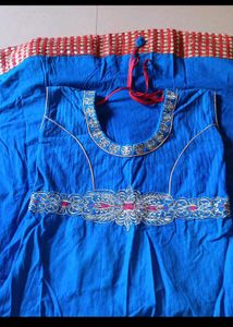 Blue Embroidered Anarkali Dress