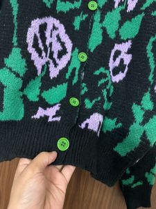 Floral Patterned Cardigan Sweater