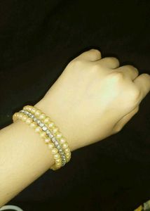 Pearl &amp; Rhinestone Bracelet Stack