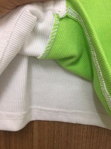 Pullstring Green &amp; White Checkers Top