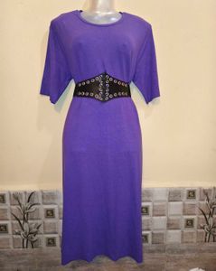 Size Large🎁Buy 2 Get 1 Free 🎁Purple Midi Dress