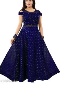Elegant Blue Party Dress