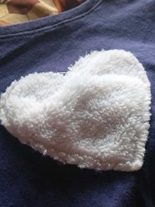 Cute Navy Blue Heart Top