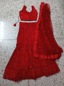 Wedding Season Sale On Prettiest Red Lehenga ❤