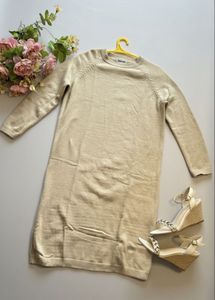 Beige Sweater Dress