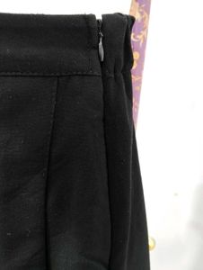 Tiered Pleated Black Midi Skirt