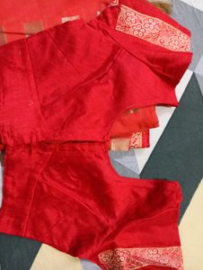 Orange Saree With Blouse