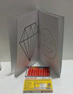 Kids Sketch Book &amp; Crayons Bundle Of 5 Set