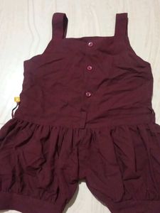 Cute Maroon Romper