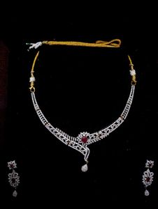 Ruby American Diamond Necklace