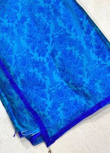 festive blue saree