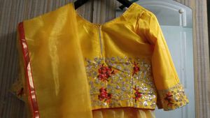 Yellow Embroidered Lehenga Choli