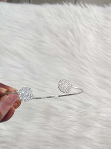 925 Sparkling Silver Cuff Bracelet With Hallmark