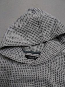 Grey Cropped Hoodie
