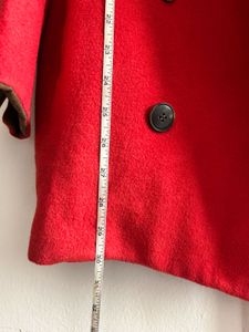 Classic Korean Red OverCoat 🧣