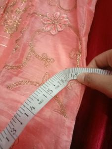 Elegant Pink Embroidered anarkali 2 piece Set