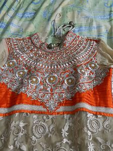 Orange And Gold Kurti