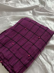 Purple Checkered Hijab