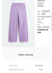 H&amp;M Wide Twill Trousers