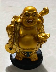 Laughing Buddha Statue Golden