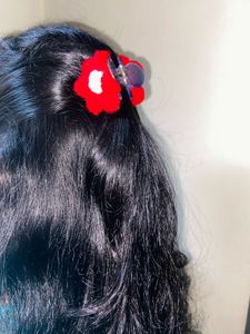 Crochet Flower Claw Clip