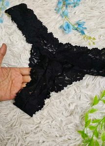 Black Lace Thong