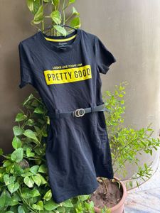 Westside Studiowest Black T shirt Dress