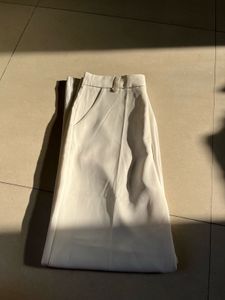 White Wide Leg Trousers