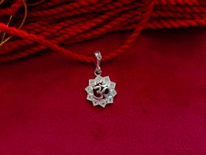 Real Silver Om Pendant