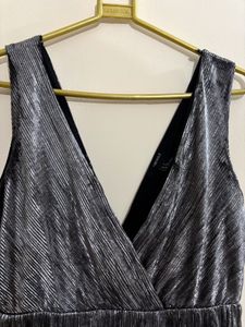 Silver Shimmer Mini Dress