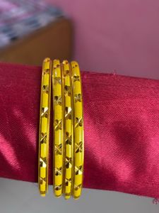 Green &amp; Gold Bangle Set