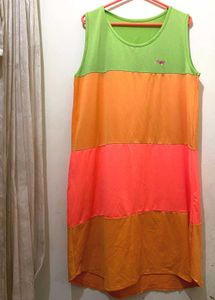 Colorful Sleeveless Dress L-37 Bust 34-38