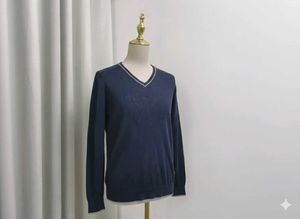 Navy V-Neck Sweater