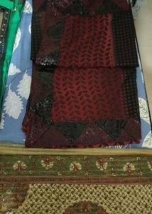Maroon Saree