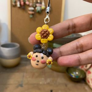 Sunflower girl bag Charm