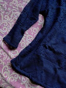 Elegant Navy Lace Top