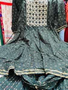Green Sharara Set